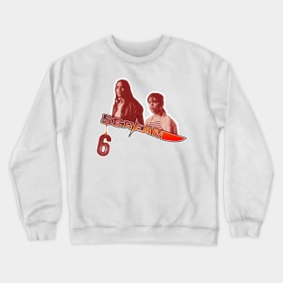 scream VI  (Scream 6) Melissa Barrera (Sam Carpenter) - Jenna Ortega (Tara Carpenter) scary horror movie graphic design by ironpalette Crewneck Sweatshirt